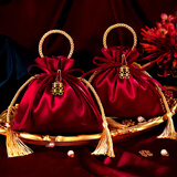 缘辉结婚喜糖袋子结婚专用高级感布袋婚礼喜糖盒瓜子花生糖果袋免折叠