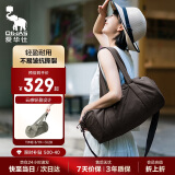 爱华仕旅行包女大容量健身包男手提包收纳运动包健身瑜伽包可可棕