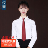 dascenery女士拉链领带正装商务职业学院风自动懒人方便免打易拉得领带女 酒红 哑光 150-170[38cm]