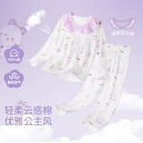 笛莎（DEESHA）【100%纯棉A类】儿童睡衣春夏季薄款女孩家居服宝宝空调服套装
