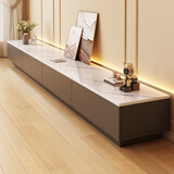 米客米家电视柜落地2025客厅家用小户型靠墙储物柜一体新款茶几电视柜组合 【推荐款1.8米】灰色+白大理石纹 组装（自行组装）