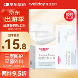 维德（WELLDAY）一次性成人医用外科口罩50只/盒独立装透气防雾霾保暖透气灭菌级