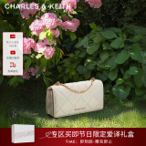 CHARLES&KEITH质感菱格链条小方钱包女包包女包生日礼物母亲节礼物CK6-10680924 Cream奶白色 XS