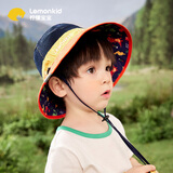 柠檬宝宝lemonkid儿童遮阳帽春夏男女童可爱宝宝防晒帽薄 恐龙世界 52cm
