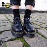 马丁（DR.MARTENS）1461 Bex夏季气质通勤光面皮黑色小厚底皮鞋单鞋 黑色 39