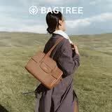 BAGTREE【朱珠代言】包包树海豚包轻奢植鞣皮托特包大容量通勤女士电脑包 大号-烤棕色 能装14寸MacBook 高级小众