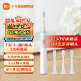 小米（MI） 米家声波电动牙刷T300成人情侣充电式智能防水震动七夕礼物推荐 T300+原装3支通用型刷头套装