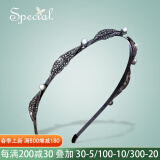 special发箍手工发饰头花女洗脸防滑发卡头饰发卡生日送女友礼物华丽设计 灰色 L号