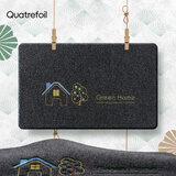 quatrefoil家用入户门地垫防滑吸水可剪裁 小房子50*80cm 