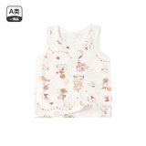 小猪大卫宝宝A类童装无袖上衣男宝女宝短裤背心 萌宠戏团 100