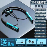 HKMW索尼（SONY）适用挂脖式蓝牙耳机无线重低音超长待机数显运动 王炸绿【待机1200小时】 标配