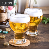 CLITON精酿啤酒杯家用玻璃扎啤杯酒吧餐厅大容量450mll饮料果汁杯2支