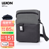 乐上（LEXON）斜挎包男单肩包潮牌简约男士休闲帆布斜挎包运动小腰包 1710灰色