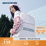 斯凯奇（Skechers）男女同款196家族双肩包电脑包学生经典百搭简约高中书包旅行背包 月球灰/00MV 20-30升