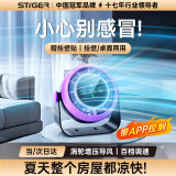 STIGER【支持APP控制】100档桌面风扇USB小风扇小型家用台式涡轮便携大风力空调扇宿舍办公室挂壁卧室 尊享版丨APP控制+数显+挂立吊 3000mAh 超长续航床头迷你卧室办公室便携厨房挂壁降