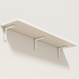 安尔雅墙面搁架 墙上置物架宿舍木板挂墙书架隔板置物架白色120*30