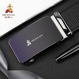 稻草人男士皮带自动扣真头层牛皮商务腰带休闲裤带生日礼物送父亲老公