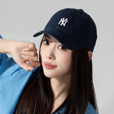 MLB旗舰官方男女帽子运动休闲鸭舌帽情侣遮阳帽软顶棒球帽新年礼物 纽约洋基队/藏青色/77 均码 F