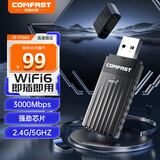 COMFAST千兆电竞游戏免驱无线网卡USB双频5G无线网卡1300M家用办公台式机笔记本电脑wifi接收器 【3000M】WiFi6免驱电竞-970AX