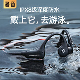 奢音（SHEYIN）2025新款X6骨传导蓝牙耳机挂耳式不入耳降噪运动游泳健身耳机户外骑行耳机跑步防水防汗 黑红色