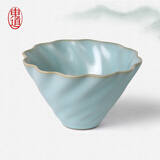 东道汝窑河南非遗 茶具茶杯陶瓷功夫主人杯开片可养新东道馆藏纪念款 【炫彩杯】 100ml