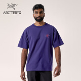 ARC'TERYX始祖鸟 KRAGG COTTON LOGO SS 透气 男子 棉质短袖T恤 韵动紫/皇朝红 L