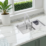 科勒（KOHLER）大单槽304不锈钢加厚水槽洗碗池抽拉龙头套餐28409套餐