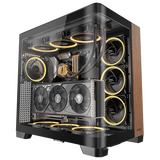 安钛克（Antec）C8 全塔海景房 C8 Curve Wood侧透全景大弯玻璃/木质外观 C8 大弯玻海景房 木质外观 机箱+安钛克TiTAN 650W 白色金牌全模