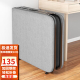 初学者 午休折叠床家用单人办公室午睡神器简易硬板床陪护便携行军床 【加粗方管】升级海绵款-宽60cm