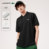 LACOSTE【王一博同款】法国鳄鱼男装时尚L.12.12经典短袖Polo衫|L1212 031/黑色 L 5