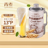 青麦（QINGMAI）精酿原浆啤酒 全麦酿造 扎啤2L桶装拉格黄啤艾尔白啤啤酒 2000mL 1桶 13°P艾尔白啤