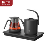 三界茶具DJ3-Z台嵌两用长嘴冲泡泡茶壶全自动上水茶水分离办公室家用玻璃煮茶器 0.8L DJ3-Z【底部上水+煮茶】