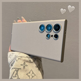 博巴特适用三星s24ultra手机壳高级超薄曲面钛灰色素皮纹GalaxyS25Ultra简约新款23ultra精孔防摔保护套 皮纹曲面精孔全包硬壳-钛灰色 三星Galaxy S24 Ultra