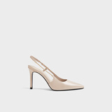 CHARLES&KEITH质感链条尖头高跟凉鞋子女鞋生日礼物送女友CK1-60280377 CK1-60280467 Nude肉色 37 (235)