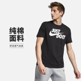 耐克(NIKE)春夏男短袖T恤 纯棉 运动休闲 经典简约 AR5007-011 黑色L