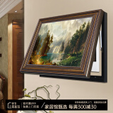 艺米 电表箱装饰画配电箱画美式液压翻盖新中式可推拉弱电箱遮挡画 聚宝盆 竖50x横60cm (可收纳40x50cm电箱)