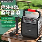 山水（SANSUI）SS20无线蓝牙音响手提户外便携家用高保真K歌一体机演出广场舞音箱大功率重低音声卡播放器礼物  顶配版 双支动圈无线话筒