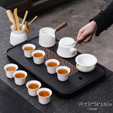 润养2025新款羊脂玉功夫茶具套装家用整套白瓷茶具茶壶茶杯教师节礼物