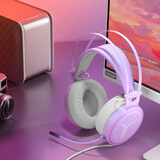 联想（Lenovo）拯救者StarY360 USB7.1声道游戏耳机头戴式有线电脑电竞耳机耳麦 带线控 紫色 畅玩黑神话悟空