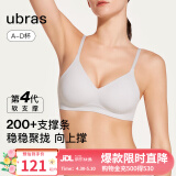 ubras情人节礼物[虞书欣同款]夹心软支撑小胸聚拢女无痕内衣隐形文胸罩 【背勾款】椰青灰色 M -75ABC杯