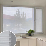 灿若锦内开窗窗帘蜂巢帘免打孔遮阳帘遮挡帘厨房卫生间浴室卧室百叶窗帘 白纱帘【透景】 平米