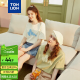 唐狮（TonLion）2025短袖T恤女半袖体恤chic宽松上衣 牛油果绿/二批 XL