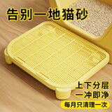 疯狂的主人猫砂垫防带出外溅出双层大号控砂台猫砂盆集砂垫可水洗猫厕所垫子