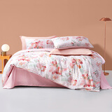 富安娜【断码特价】床上三件套双面床单被罩 学生宿舍床品套件  涤柔款-如梦 1.2米床 床单款 （被套152*210cm）