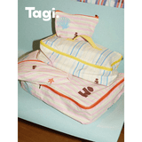 Tagi.《塔皮星》收纳袋印花条纹行李分装袋内衣分类袋旅行包-海盐条纹M