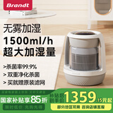 BRANDT法国白朗 无雾加湿器 加湿器卧室空气净化加湿器一体机大容量除菌蒸发式母婴儿家用客厅办公室静音 J15W【象牙白】