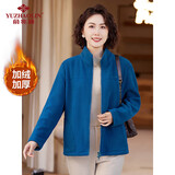 俞兆林中老年女装红色加绒摇粒绒外套老人棉衣奶奶装加厚外套 Y244U4014