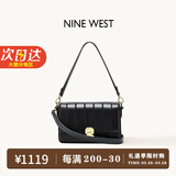 NINE WEST玖熙包包女包奢侈品牌2025新款斜挎包女士单肩包情人节礼物老婆 曜石黑
