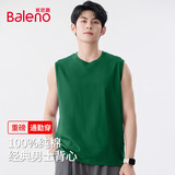 班尼路（Baleno）纯棉背心男夏季户外运动百搭休闲男士t恤宽松简约潮流无袖衣服