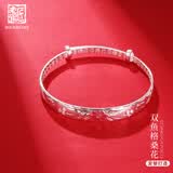 老银匠s999足银妈妈格桑花银手镯女送奶奶款母亲节礼物环老年人足银镯子 999足银约21g 含证书